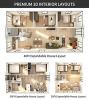 Maison préfabriquée extensible de 20, 30 ou 40 pieds, conforme aux normes locales, 2, 3 ou 4 chambres, à vendre, maison mobile, casa portable