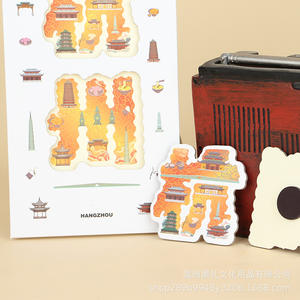 Hollowed Out Stamp <b>Book</b> Memorial Page Cultural Tourism Gift <b>Set</b> Creative Novelty Paper Journal Digital Printing Thematic Design - Product Image 4