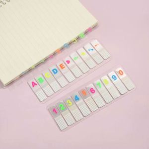 Transparent Creative Personalized Music Note <b>Sticky</b> Notes Alphabet <b>Label</b> Index Classification for Back-to-School Essentials Memo - Product Image 1