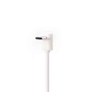 L-shaped Type-C Data <b>Cable</b> 1m <b>USB</b> <b>2.0</b> Fast Charging For Mobile Phone Tablet Game Player White PVC Insulated Material - Product Image 3