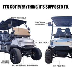 Белый 6-местный Электрический четырехколесный Гольф-кар - Product Image 6