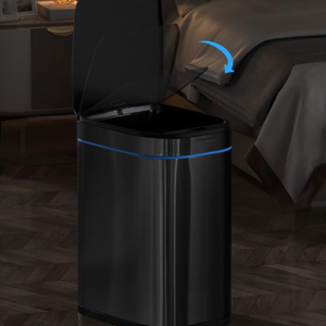 <b>Automatic</b> 12L Rectangle Indoor/Bedroom Sanitary Sensor Trash Can Lid Stainless Steel Smart Waste <b>Bin</b> Kitchen Street Sorting - Product Image 3