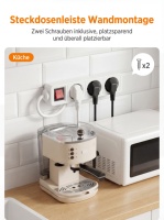 Multiprise électrique E-SUN 6 voies 16A avec 6 prises EU et certifications CE ROHS pour usage commercial 250V