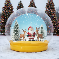 Tente et maison gonflables sur le thème de l'espace, type globe de neige, avec souffleur et pompe, en PVC, pour usage extérieur