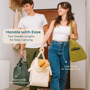 Heavy Duty Reusable Kitchen Grocery Bag <b>Extra</b> <b>Large</b> Collapsible Thick Canvas Shopping Tote Bag Foldable Et Bag - Product Image 5