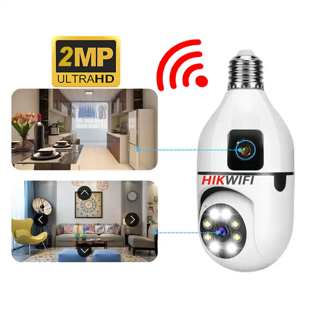 V380PRO 4mp Smart Home Security Mini Wifi Camera P2P Wireless IP Camera 360 Degree Panoramic VR Lamp WIFI Light Bulb Camera