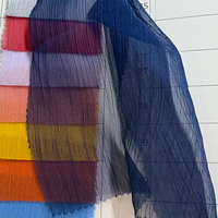 Tissu en crêpe de chiffon 35 g/m² léger et fluide pour protection solaire, cardigan, hijab, voile de mariage
