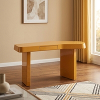 RIKKASI Meubles minimalistes modernes Bureau en bois noir Meubles haut de gamme pour villa et hôtel