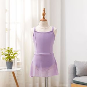 Лирическое танцевальное трико для девочек с юбкой-пачкой, балетный тренировочный костюм, Высококачественная сетчатая кружевная танцевальная одежда - Product Image 4