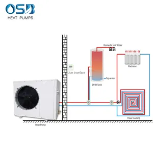 TOP 3 ~ 12KW R290 R32 evi-25c chauffage et refroidissement DC onduleur monoplock air à eau pompe à chaleur pompe à chaleur chauffe-eau pompa ciepla