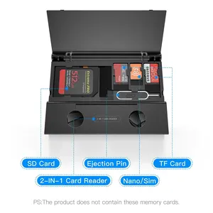 USB3.0 type-c et USB-A vers SIM TF boîte de rangement de carte mémoire SD 5Gbps lecteur de carte Super vitesse pour <span class=keywords><strong>MacBook</strong></span> ordinateur portable PC téléphone - Product Image 4