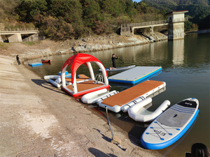 Mới nhất Inflatable nổi phao <span class=keywords><strong>Dock</strong></span> giá rẻ nổi AO đảo nước nền tảng Inflatable nước nổi nền tảng - Product Image 4