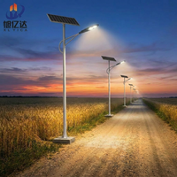 Lampadaire solaire LED XUYIDA en alliage d'aluminium IP66, type split, avec fonction marche/arrêt automatique pour usage en zone rurale