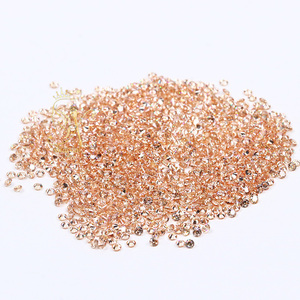 Piedras de Circonia Cúbica (CZ) de Alta Calidad 5A, Tratadas Termicamente, Corte Brillante Redondo de 1mm-3mm, Color Champán Sintético con Efecto de Fuego - Product Image 2