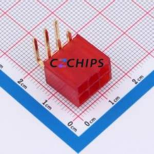 HC-5557-2*3AW-R-GP-05 Wire-to-Board Pin Header Bent Lead Through Hole,P=4.2mm 2x3P 4.2mm Right Angle Insert Mini-Fit (MX 4.2) - Product Image 1