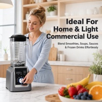 Blender mécanique 2L 1600W, bol en PC incassable, 6 lames en acier inoxydable, vitesse réglable, blender robuste