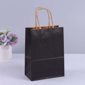 Sacs cadeaux en papier d'emballage pour vêtements imprimés en violet en gros avec poignée - Product Image 3