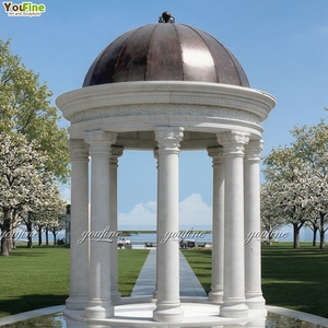Gazebo <span class=keywords><strong>de</strong></span> pérgola <span class=keywords><strong>de</strong></span> mármol simple para exteriores con decoración comercial - Product Image 4