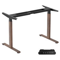 Cadre de bureau électrique à double moteur réglable en hauteur avec pieds ovales, base pour dessus de table jusqu'à 70.8 "x 31.5", pour poste de travail de bureau