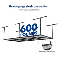 Schwerlast-Deckenlagerregal 1200x1200x1000mm Deckenmontierter Lagerorganizer Maximale Belastung 272KG Metall-Drahtregal