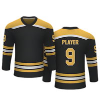 Maillot de hockey sur glace vintage pour hommes, impression par sublimation OEM, broderie et techniques de strass, écologique, séchage rapide