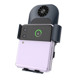 Offre Spéciale pour Samsung Galaxy Z Flip4 / 3 C35 ventilateur refroidissement double bobine support de télé<span class=keywords><strong>phone</strong></span> de voiture chargeur sans fil - Product Image 4