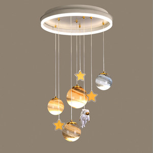 <span class=keywords><strong>Lampadario</strong></span> a LED con Design del Sistema Solare, Stile Nordico, <span class=keywords><strong>per</strong></span> Camere dei Bambini - Product Image 1