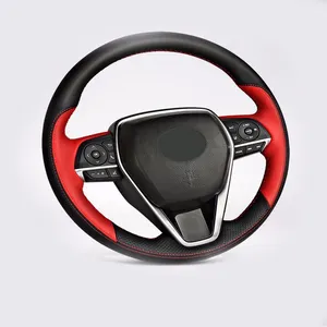 Factory Supply Custom Model Genuine Leather Car Steering Wheel Cover for Toyota Rav4 Highlander Camry Corolla Prado Good Price