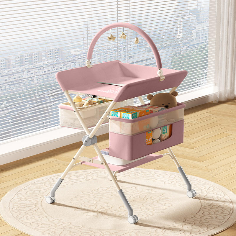 Rosa (Añade estante para juguetes y cesta de almacenamiento de doble capa)