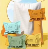 Toalla de Baño Comprimida TGYW, 1 Pieza, Desechable, Gruesa, Portátil, Empaquetada Individualmente, para Hotel, Viajes de Negocios