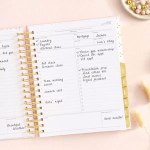 Libreta Personalizada Ecológica de Tapa Dura A5 con Espiral Dorado, Papel de 80/100 g/m², Diario, Agenda Diaria, Semanal y Mensual - Product Image 2