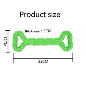 Fabricante al por mayor entrenamiento verde amarillo azul naranja perro Tpr hueso masticar Juguetes - Product Image 2