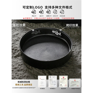 Serving Trays Set <b>Black</b> Melamine Rectangular Oval <b>Square</b> Round Platter For Hotel <b>Coffee</b> Tea Dining - Product Image 4