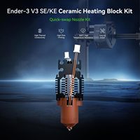 Creality Ender 3 V3 SE KE Blok Pemanas Keramik Aluminium Nozzle Ganti Cepat Aliran Tinggi Suhu Maksimum 300C
