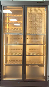 Vinoteca Doméstica Pequeña de Metal con Doble <span class=keywords><strong>Zona</strong></span>, Iluminación LED y Puerta de Vidrio para <span class=keywords><strong>Club</strong></span>, Bar y Hotel - Product Image 2