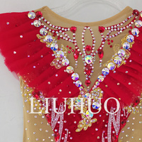 Pour LIUHUO enfants gymnastique rythmique justaucorps Spandex danse porter strass pour compétitions colorant Sublimation gymnastique rythmique