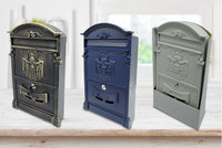 Hu-buy En gros Boîte aux lettres murale vintage baroque antique en métal étanche pour la maison