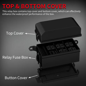 Электрический 12 В, предохранитель с лезвием, 40A, 4-контактный блок с реле управления, пластиковая розетка, 6-ходовая коробка с реле предохранителя для автомобильной лодки, для наружного использования - Product Image 6
