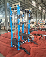 Machine à rames haute et basse, équipement de gym multifonctionnel, station de musculation, rack de squat
