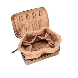 Estuche Organizador de Joyas Portátil de Primera Calidad, Personalizado por Fábrica BSCI, Caja de Almacenamiento de Joyas de PU, Bolsa de Almacenamiento de Joyas - Product Image 1