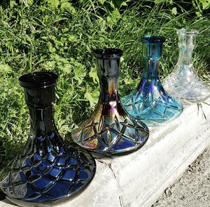 Más Vendido: Base de Vidrio Portátil Grande, Hecha a Mano, Ecológica, Multicolor, con Acabado Lacado, para Cachimbas Rusas - Product Image 2