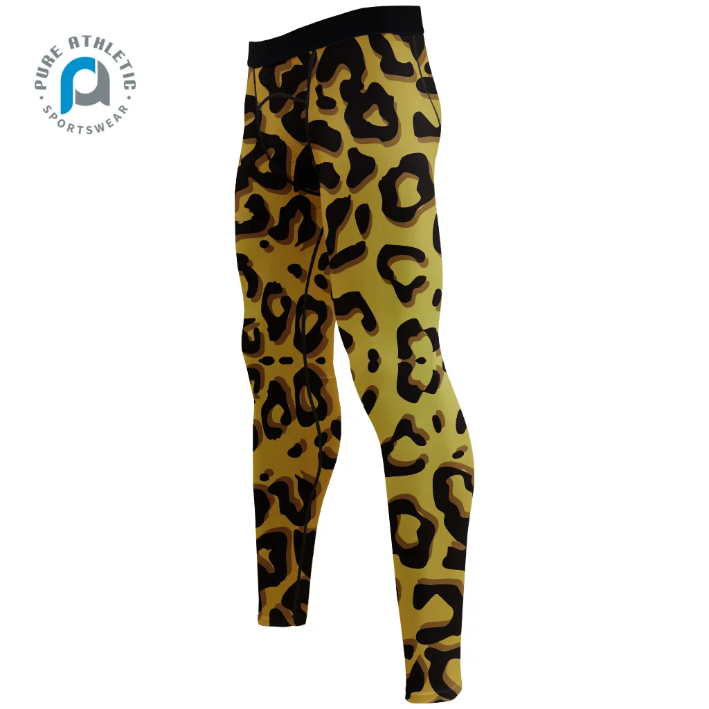 Pure Leopard High Quality Activewear Tight Yoga Pants Man Custom Sports Men Compression Athletic Pants Tights Running Leggings