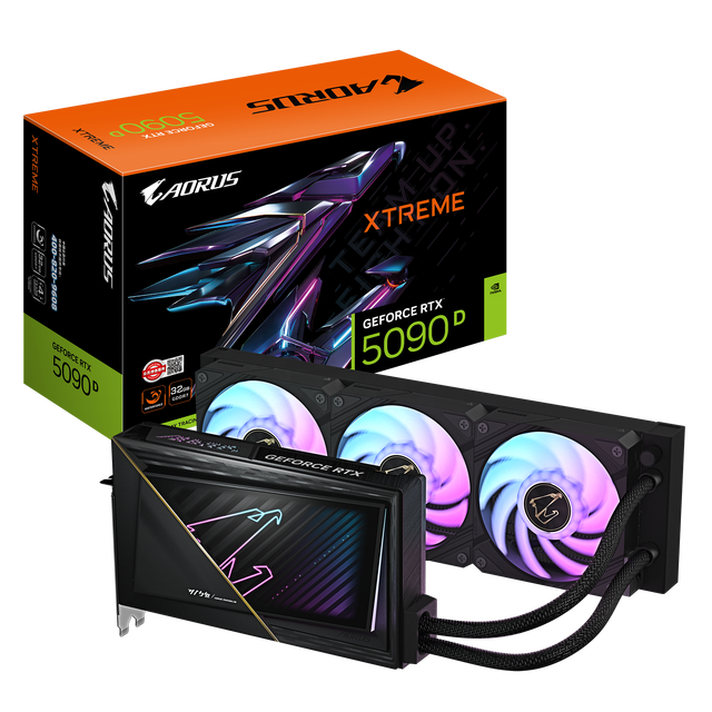 New Arrival AORUS RTX 5090 D XTREME WATERFORCE 32G GDDR7 Gaming Graphics Card GPU for Gaming PC Desktop