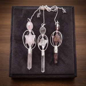 Ensemble de pendules étoiles rotatives en agate naturelle, 3 pièces, en cristal de quartz, pierre précieuse, pour Reiki et radiesthésie, sculptée à la main, pierre semi-précieuse pour chakra - Product Image 3