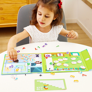 Livre de puzzle de maths en feutre éducatif, jeux d'autocollants pour jeux d'apprentissage précoce, jouets pour enfants, bébés et enfants d'âge préscolaire, nouveauté - Product Image 5