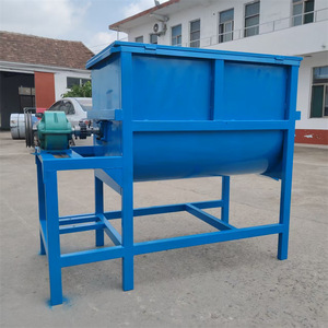 Petit mélangeur à ruban horizontal de 1 mètre cube, moteur électrique pour le traitement des aliments pour animaux, acier Q235, facile à utiliser - Product Image 1