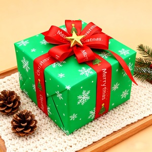 Ruban imprimé rouge et vert pour les fêtes, nom personnalisé pour couronne de Noël et décoration de table - Product Image 5