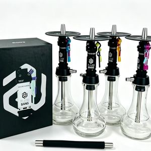 Juego de Cachimba de Lujo Blanco con Diseño de Granada de Mano, Botella de Acero Inoxidable con Acabado Espejo - Product Image 2