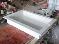 Niches de douche encastrées en marbre blanc artificiel moderne sur mesure SH STONE pour mur de douche de salle de bain