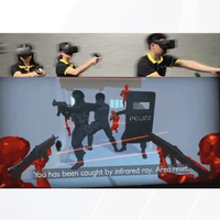 Simulador de Juegos de Disparos de Realidad Virtual 9D, Plataforma de Realidad Virtual para Estar de Pie o Caminar, Máquina de Juegos de Realidad Virtual con Gran Espacio